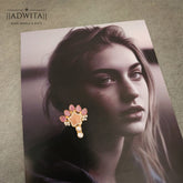 Orange And Pink Monalisa with Zirconia and Baroque