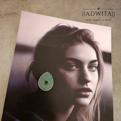 Rhinestone Drop in Green