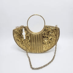 Aaliyah Bag (white Mother of Pearl Bag in gold)