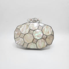 Aamna Clutch - Silver
