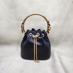 The Floral Handle Bucket Bag