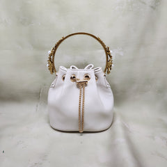 The Floral Handle Bucket Bag