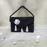 Nour Sea Shell Bead Bag in Black