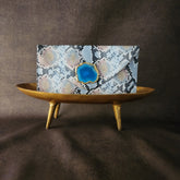 The Agate Python Embossed Flap Bag