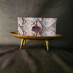 The Agate Python Embossed Flap Bag