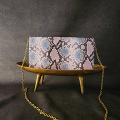 The Agate Python Embossed Flap Bag