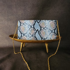 The Agate Python Embossed Flap Bag