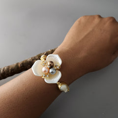 Flower Bracelet - White