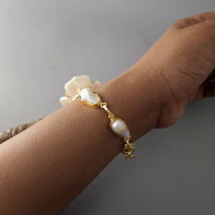 Flower Bracelet - White