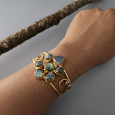 Labradorite Flower Cuff