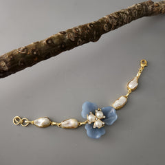 Flower Bracelet - Blue