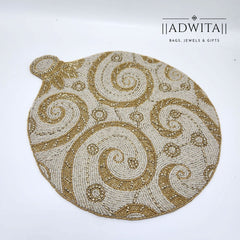 Mandala Hand Beaded Dining Table Mat Set Of 6