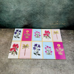 Mdf Printed And Laminated Dining Table Mats Set Of 6 Plus Trivet Set Of 2