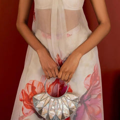 Aaliyah Bag (White Mother of Pearl in silver )