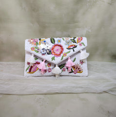 White Multi Flower Bag