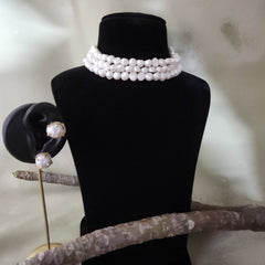 Pearl Choker Necklace Set