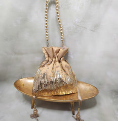 Gold Sequin Potli