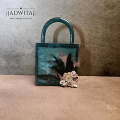 Feather saga evil eye mini bag