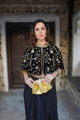 Crystal Unicorn Pouchette (Gold with silver broach)