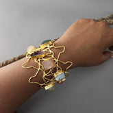 Multi Stone Web Cuff