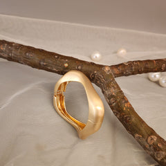 Spiral Matte Gold Cuff