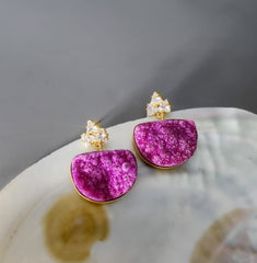 Zirconia Trio with Hanging Druzy