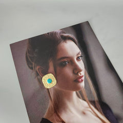 Firoza Hammered Stud