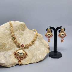 Meena Kundan Work Necklace