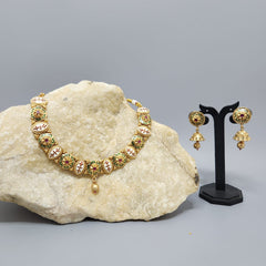 Meena Kundan Work Necklace