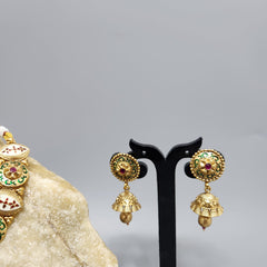 Meena Kundan Work Necklace