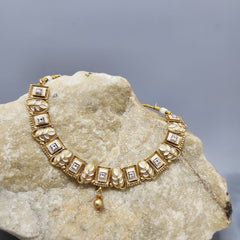 Meena Kundan Work Necklace