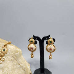 Meena kundan work necklace