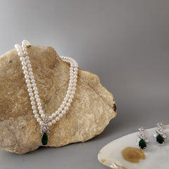 Pearl Emerald Necklace