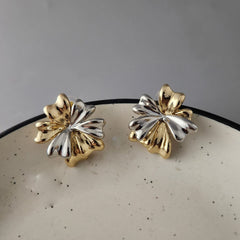 Multi Shade Flower Stud