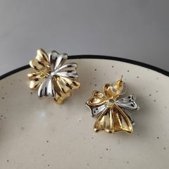 Multi Shade Flower Stud
