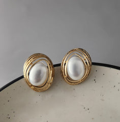 Ring Pearl Stud