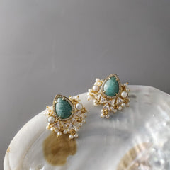 Brianca Studs In Pearl And Zirconia