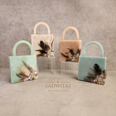 Feather saga evil eye mini bag