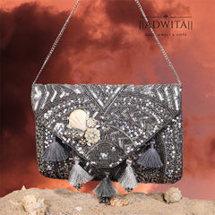 The Nour Sea Shell Bag in Shades of Silver
