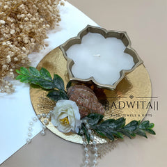 Lotus Candle with Decor