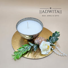 Emboss Dia Candle with Decor