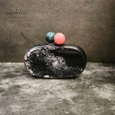 Color Block Capsule Clutch