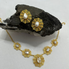 Fan Mop Necklace Set