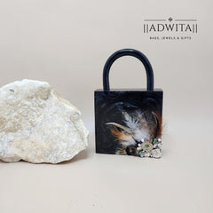 Feather saga evil eye mini bag