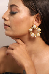 Pearl Chip Zirconia Hollow Studs