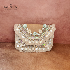 Banjara Bag (Mint Green and White)