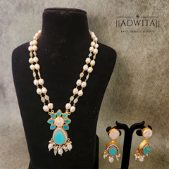Aakifah Necklace Set - Aqua