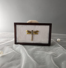 Dragonfly wooden and resin bag