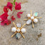 Arrow Flower Studs with Abalone and Pearl