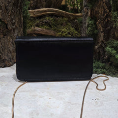 Abalone crystal leaf handle clutch